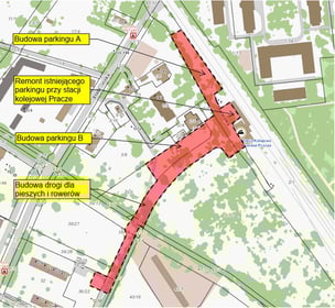 Budowa parkingu „ Park & Ride PKP Pracze”